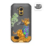 Tumundosmartphone Funda Gel Transparente para Ulefone Armor X7 / X7 Pro diseño Jirafa Dibujos