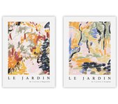 Set de 2 cuadros calidad premium con marco de madera - 30x40 cm o 50x70 cm - POSTER LAB