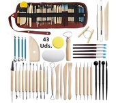 5-61Pcs Pottery Clay Sculpting Tools Pottery Carving Tool Kit With Carrying Case Bag For ceramics Supplies Polymer Sculpture Set