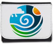 MERCHANDMANIA BILLETERA BILLETERO logo profesional meteorologia clima climatico hombre caballero negro monedero