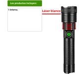NEW 9000LM Rechargeable LED Flashlights White Laser Lamp Beads 2000m Super Bright Flashlight Powerful Lantern Camping Torch