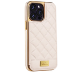 Magnetic Leather Wallet Case For iPhone 15 12 13 14 Pro Max Plus Shockproof High-end Gold Plating Grid Pattern Card Slots Cover