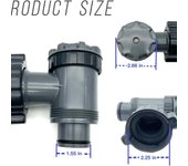 Válvula de émbolo interruptor de reemplazo gris piscina 2-1/2 "conector roscado 38 compatible durable fácil de reemplazar piezas y accesorios para herramientas manuales