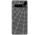 Tumundosmartphone Funda Gel Transparente para Samsung Galaxy S10 Plus diseño Araña Dibujos