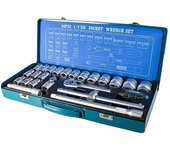Kit herramientas 24 pz caja metalica kit