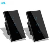 Tuya WiFi US Smart Switch Stair Switches Touch Sensor LED1/2/3Gang Lights Interruptor 2way Control Google Smart Home Glass Panel