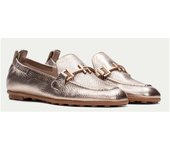 Shoes Mocasin marca Hispanitas para mujer en color metal