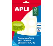 Apli Etiquetas 10 blancas Ø 25,0 mm 10 hojas