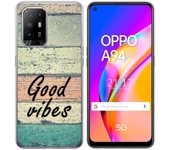Tumundosmartphone Funda Gel Tpu para Oppo A94 5G diseño Madera 01 Dibujos