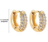 Charm Gold Plated Mini CZ Zircon Hoop Earrings for Women Stackable Cartilage Piercing Hoops Huggie Earclips Jewelry Girls Gift
