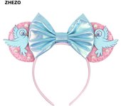 Newest Disney Mickey Mouse Ears Headband Kid Adult Festival Party Sequins 5" Bow Headband Women Baby Girl Party Hair Accessories