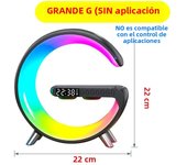 LED Smart Wake Up Light RGB Night Light with Bluetooth Speaker 15W Fast Wireless Charger Desk Lamp for Bedroom Bedside Game Room