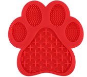 Dog Silicone Licking Pad Paw Shape Pet Slow Food Mat With Suction Cup Slow Food Pet Cat Dog Licking Mat