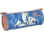 Estuche Stitch, Portatodo Cilíndrico Stitch, Licencia Oficial 100%, Infantil, Material Escolar, Color Azul y Rosa Brillante, 22 x 8 cm, Kiglam