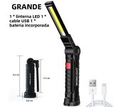USB Flashlight Rechargeable Torch Tool Gifts for Men LED Work Light with Magnetic Base 5 Modes For Home Outdoor Camping ﻿