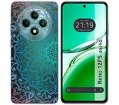 Tumundosmartphone Funda Silicona Transparente para Oppo Reno 12FS 4G / 12 FS 5G diseño Mandala Dibujos