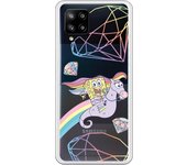 Funda original compatible con Samsung A42 5G - Bob Esponja Caballito Arcoiris