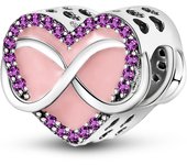 Silver Plated Pink Series Charms Pendant Lovely Dangle Pink Perfume Bottle Charm Beads Fit Bangle Bracelet Necklace Jewelry
