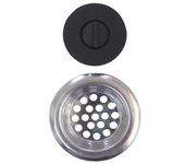 UD - Set de 12 Filtros de Desagüe 6.5–7.5 cm con Tapón – Para Fregadero y Baño | Rejillas Antibloqueo de Acero Inoxidable