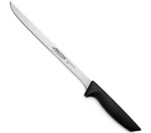 ARCOS Niza - Cuchillo Jamonero Flexible (230 mm) - Hoja de Acero Inoxidable Nitrum® - Mango Negro de Polipropileno (PP) - 135600