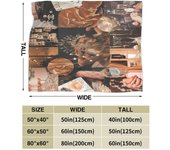 Parisian Nights Mood Board Soft and Comfortable Warm Fleece Blanket for Sofa, Bed, Office Knee pad,Bed car Camp Couch Cozy Fluffy Plush Throw Blankets-d314
