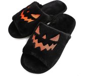 Zapatillas Mujer de Dibujos animados Cara peludo Casa Zapatos para Niños Damas