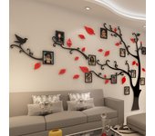 3D Acrylic Tree Photo Frame Wall Stickers Crystal Mirror Stickers Paste On TV Background Wall DIY Family Photo Frame Wall Decor