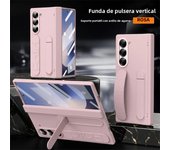 Wristband Holder Hinge Phone Case For Samsung Galaxy Z Fold 6 5 4 3 With Pen Slot & S Pen Screen Protector Film Protective Cover