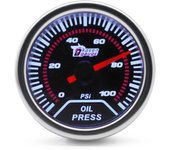 Boost/Water Temp/Oil Temp/Oil Press/Voltage/Tachometer/Air Fuel Ratio/EGT Gauge 52mm Analog Led White Case+ 52MM Gauge Pods