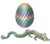 Full Articulated Dragon 8.7 Inch Articulated Dragon with A Egg 3D Printed Gem Dragon Toy Decompression Creative Toys