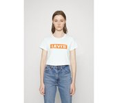 Levi's Camiseta Básica con Logo para Mujer, Color Blanco, 100% Algodón, Diseño Casual y Urbano.