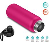 Botella Termo de Maple Inoxidable 1 Litro Deportiva (10 Colores) - Botella de Agua Térmica Reutilizable | Sin BPA | Mantiene 24H Frio / 12H Caliente | Termo y Hermética - Doble Pantalla a Prueba de Fugas (YD550 YD1000 999 1199)