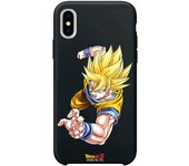 Funda original compatible con Iphone X-Xs Negro con un diseño de Dragon Ball Z Goku SS1 Special