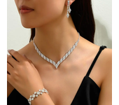 4 Pieces Of Wedding Season Women's Claw Chain Series Earrings, Necklaces, Bracelets, Jewelry Sets, Banquet And Holiday Gifts9253