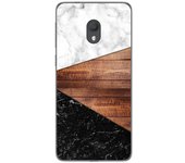 Tumundosmartphone Funda Gel Tpu para Alcatel 1C 2019 diseño Mármol 11 Dibujos