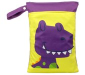 25cmx35cm Wetbag for Diapers Monkey Sloth Owl Prints Waterproof Mommy Bag Washable Reusable Diaper Bag with Two Zipper