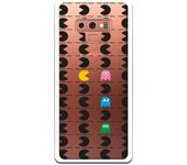 Funda compatible con Samsung Galaxy Note 9 - Patron Comecocos Negros Clear