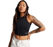 Top Converse High Neck Knit para mujer en color negro