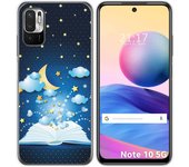 Tumundosmartphone Funda Gel Tpu para Xiaomi Redmi Note 10 5G / POCO M3 PRO 5G diseño Libro Cuentos Dibujos