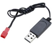 Cargador USB de batería de 3,7 V con conector hembra JST para helicóptero RC, cuadricóptero, juguetes, modelo de coche, camión, cargador, piezas de repuesto