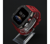 Luxury Carbon Fiber Case for Apple Watch S10 42mm 46mm Bezel Rubber Strap Modification Kit Iwatch Series 10 46mm 42mm