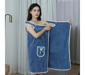 La bata de baño gruesa de vellón coral se puede usar como falda de baño para uso doméstico, toalla de baño absorbente para mujeres adultas, especial para una categoría