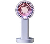 FGNS Mini ventiladores de mano con Batería Lition, Ventilador Personal Alimentado por USB, Pequeño ventilador con luz nocturna. ventilador portátil Mini aire acondicionado portátil