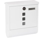 ARREGUI Chance Buzón Exterior de Acero con Soporte para Periódicos Tamaño M (Correo DIN A4 y Revistas) | Buzón de Pared Mediano | con Cerradura Tapada y Portaperiódicos | Antilluvia