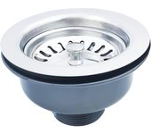 Desagüe fregadero sin rebosadero cesto acero inoxidable ø 114 mm 1½", Acero inoxidable + ABS, Desagüe + Cesto