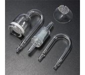 4 In 1 Aquarium CO2 Diffuser Set Carbon Dioxide Atomizer Check Valve U Shaped Connector Suction Cup For Fish Tank Planted Supply