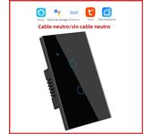 Tuya Smart Switches US Neutral Wire/No Neutral Wire Required 1/2/3/4 Gang Light WiFi Touch Switch Work with Alexa Google Home