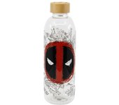 Botella cristal Deadpool Marvel 1030ml. Botella reutilizable de diseño ergonómico. Mantén tus bebidas frescas y contribuye al cuidado del medio ambiente.
