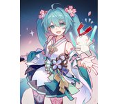 Singer Miku DIY Diamond Painting Kawaii idol 5D Diamond Embroidery Cross Stitch Second Dimension Girl Mural Home Decoration