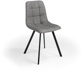 Meimon Silla tapizada, pack de sillas de salón comedor, cocina, oficina, Silla tapizada en tela o polipiel con estructura metálica negra. Acolchada, cómoda y con estilo moderno. Caja de 4 unidades.
